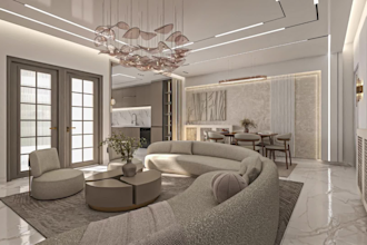 create luxury and modern interior designs with stunning photorealistic 3d render