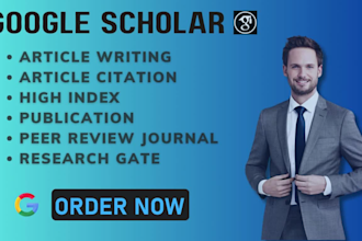 write and publish research articles in google scholar indexed journals with SEO