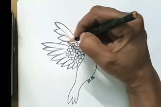 draw a pencil sketch of your portrait, pet, and other
