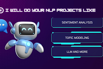 do sentiment analysis, topic modeling and nlp projects by tf