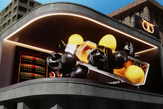 3d anamorphic animation video
