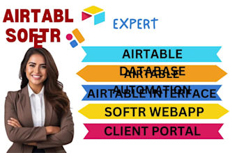 setup airtable, airtable automation, softr portal airtable softr airtable expert