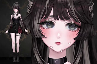 draw and rigg 2d vtuber live2d vtuber rigging anime vtuber commission for stream