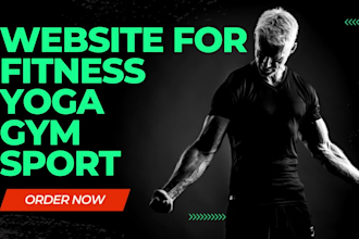 create gym website yoga fitness or workout website