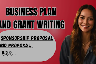 write grant proposal, sba business plan, sponsorship proposal, apply for grant