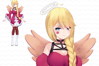 custom 2d vtuber model rigging or live2d vtuber commission for vtuber stremer