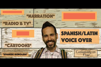 record a professional male spanish or english voiceover