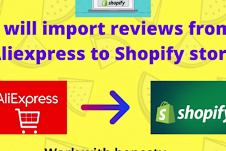 import reviews from aliexpress to shopify store in 24 hours