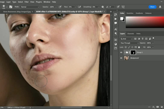 photoshop image high end skin retouching