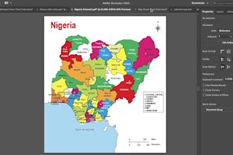 do map illustration world or a USA map by adobe illustrator