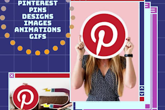 design creative, attractive pinterest pins, images, posters, gifs