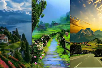 make 100 traveling, luxury nature, meditation youtube short videos