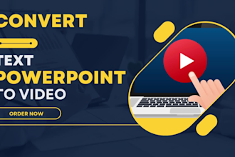 convert powerpoint to video or ppt to video with match audio
