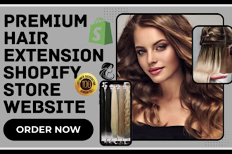 design hair extension store wig beauty spa nail hair salon shopify store website