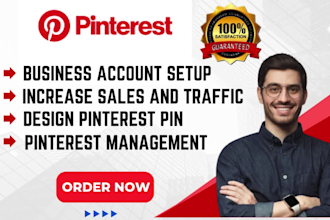 pinterest account marketing manager create pins boards and design SEO optimized