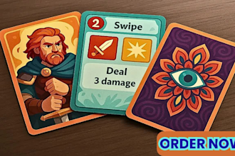 design custom card game artwork card game development board game design art