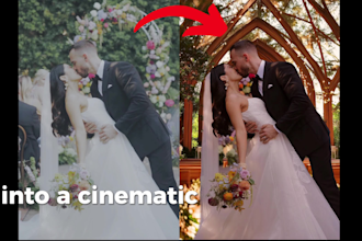 turn your couple photos into a romantic movie scene