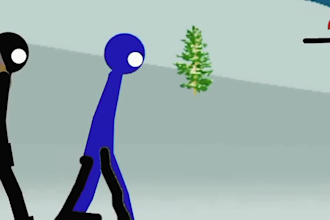 create 2d funny stickman figure animation explainer video for social media