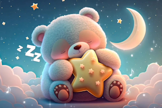 make 50 lullaby baby sleep relaxing videos for your channel