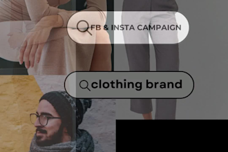 run fb, meta, instagram shopify video reels ads for clothing brand ecommerce
