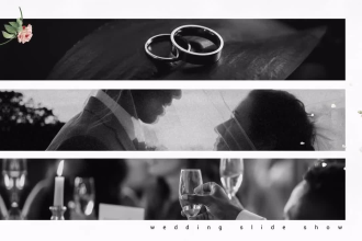 create a floral wedding slideshow, save the date