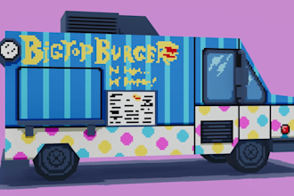 create stylized low poly models with pixel art textures