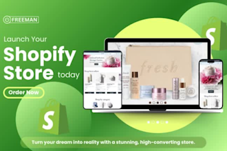 design seo mobile friendly modern shopify dropshipping store, fashion store