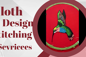 do hand embroidery and stitching n any design according to your brief