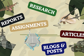 write military aviation research, articles, essay, content, manual and reports