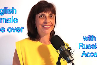 record  female voiceover in english with a slavic accent