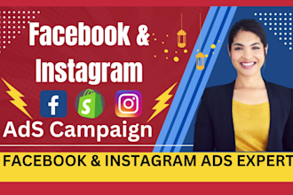 set shopify facebook ads and instagram marketing for higher sales