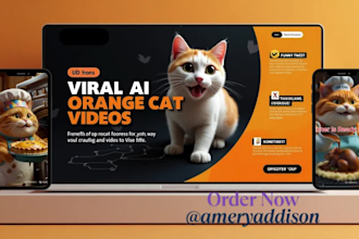 shocking, monetizable ai animated orange cat video for youtube shorts and tiktok
