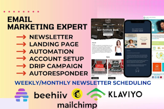 design beehiiv newsletter, klaviyo newsletter, mailchimp newsletter template