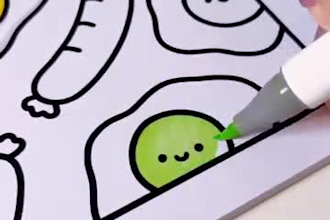 create unique bold and easy coloring book illustration for children amazon kdp