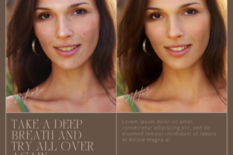 do professional face retouching for photographers and models