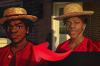 create a custom pixel art portrait of you or your family