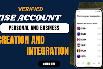 set up your verified wise business and  personal wise account