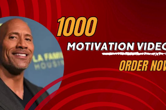 create 100 cash cow videos, motivational shorts for  youtube