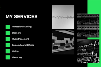 edit, mix and improve audio of your meditation session