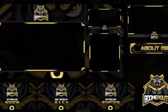 create a professional twitch and kick overlays stream package