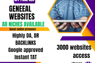 provide premium websites for guest posts and backlinks