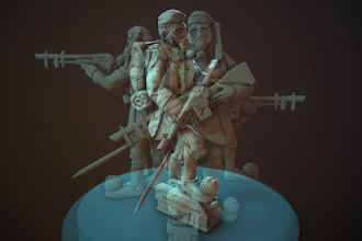 sculpt warhammer 40k, character model, mini figure, dnd miniature, aos, 3d print