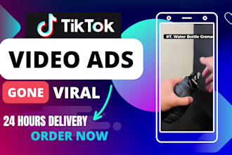 create dropshipping ads for tik tok ads, tiktok video ads, facebook ads