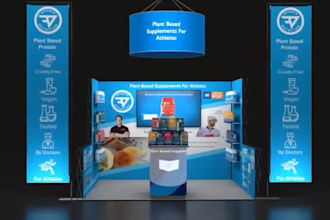 do trade booth design kiosk animation exhibition stand booth stall
