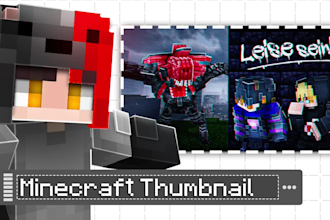 make a professional minecraft thumbnail for you