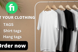 design clothing tags, shirt tag, hang tag or label