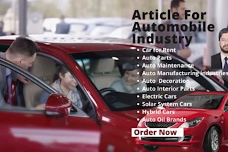 write SEO friendly article for your automotive and automobile content on google