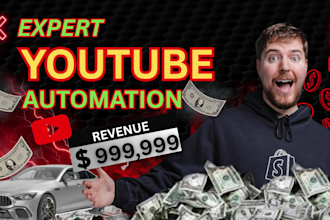 do youtube automation with script, voiceover, SEO and editing for you