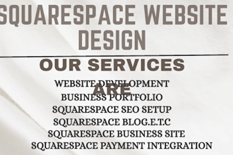 use squarespace website design to create an actual website and a portfolio