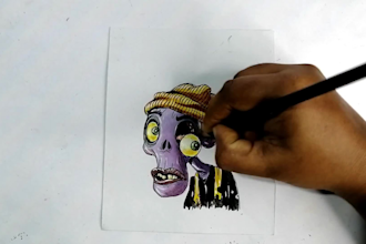 create nft hand drawing art with time lapse fan art promotion